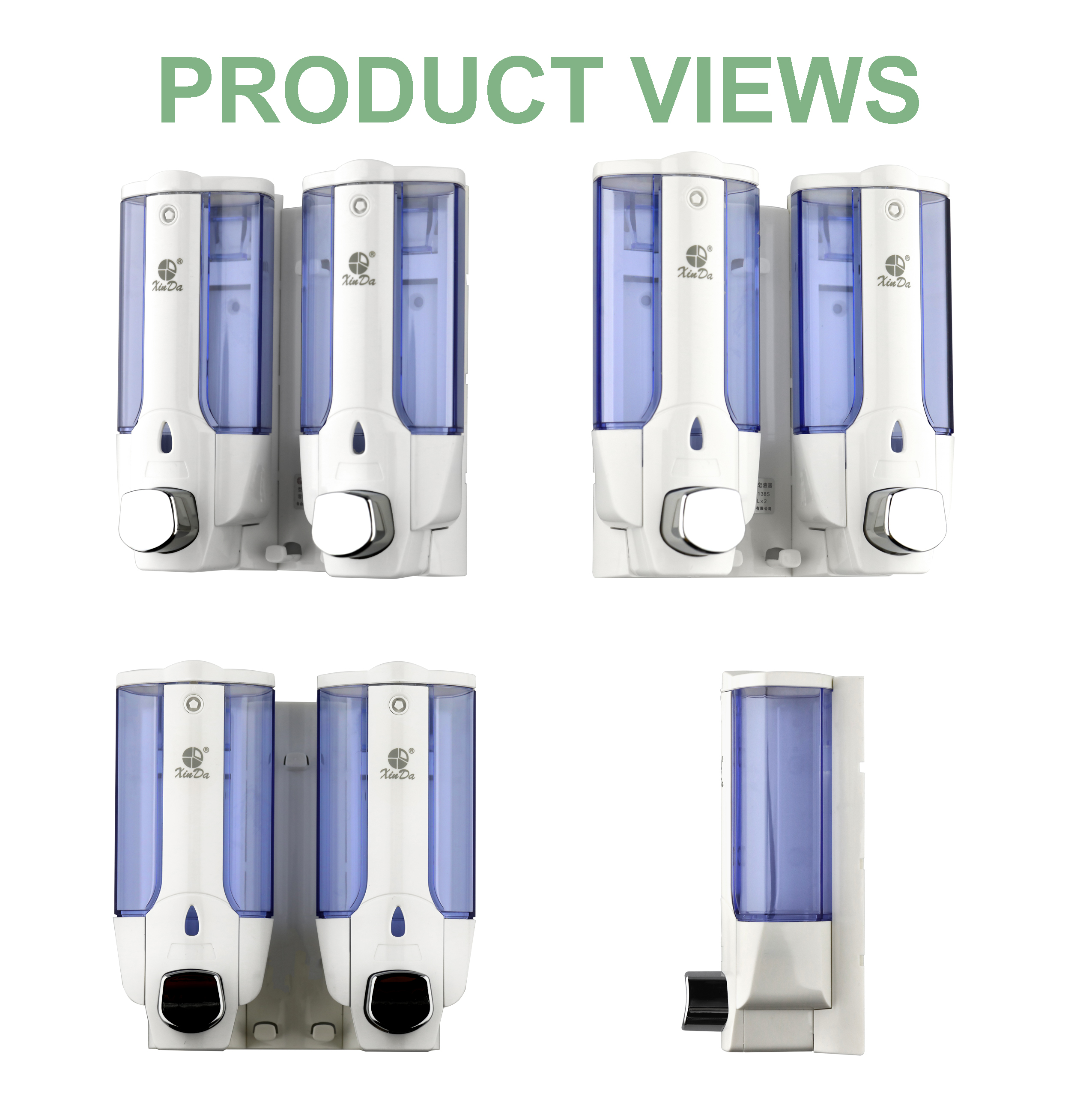 Der XinDa ZYQ138s Double Press Manueller Seifenspender Wandmontierter ABS-Kunststoff-Flüssiggel-Seifenspender