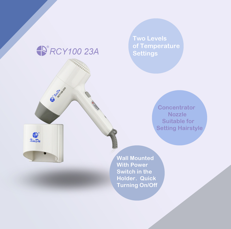 XinDa RCY-100 23A 1800W Negativ-Ionen-Großhandel Haarföhn 3 Wärmeeinstellungen Haartrockner mit Diffusor